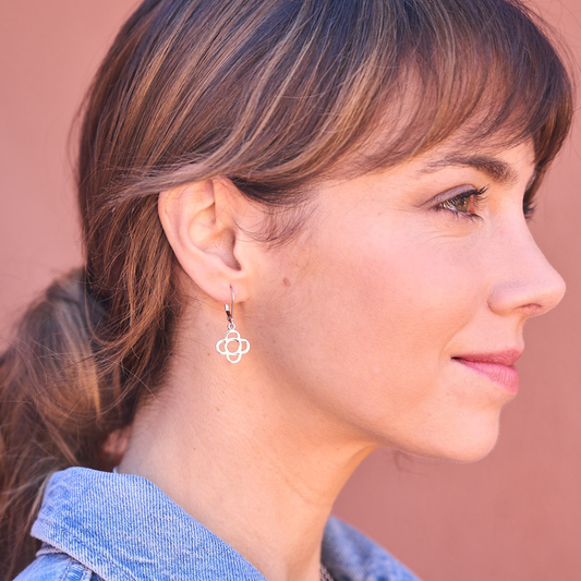 Flower Silver Barcelona Earrings: Spain