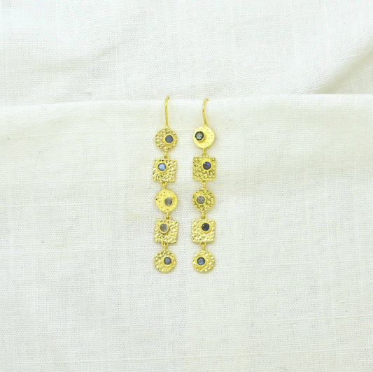 Gold Labradorite Earrings: Germany