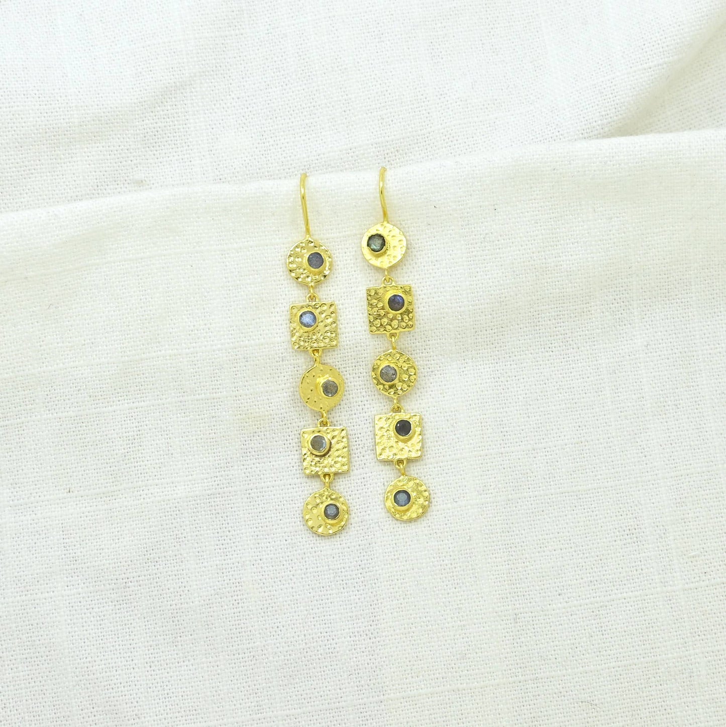 Gold Labradorite Earrings: Germany