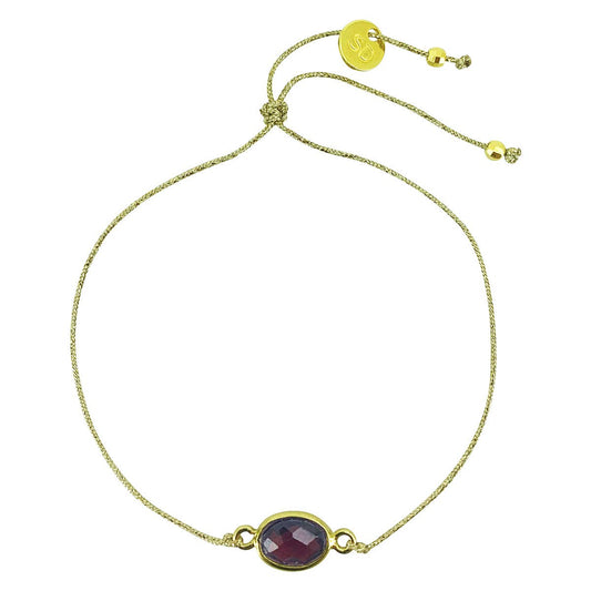 Bracelet Magali with Garnet Gemstone: France