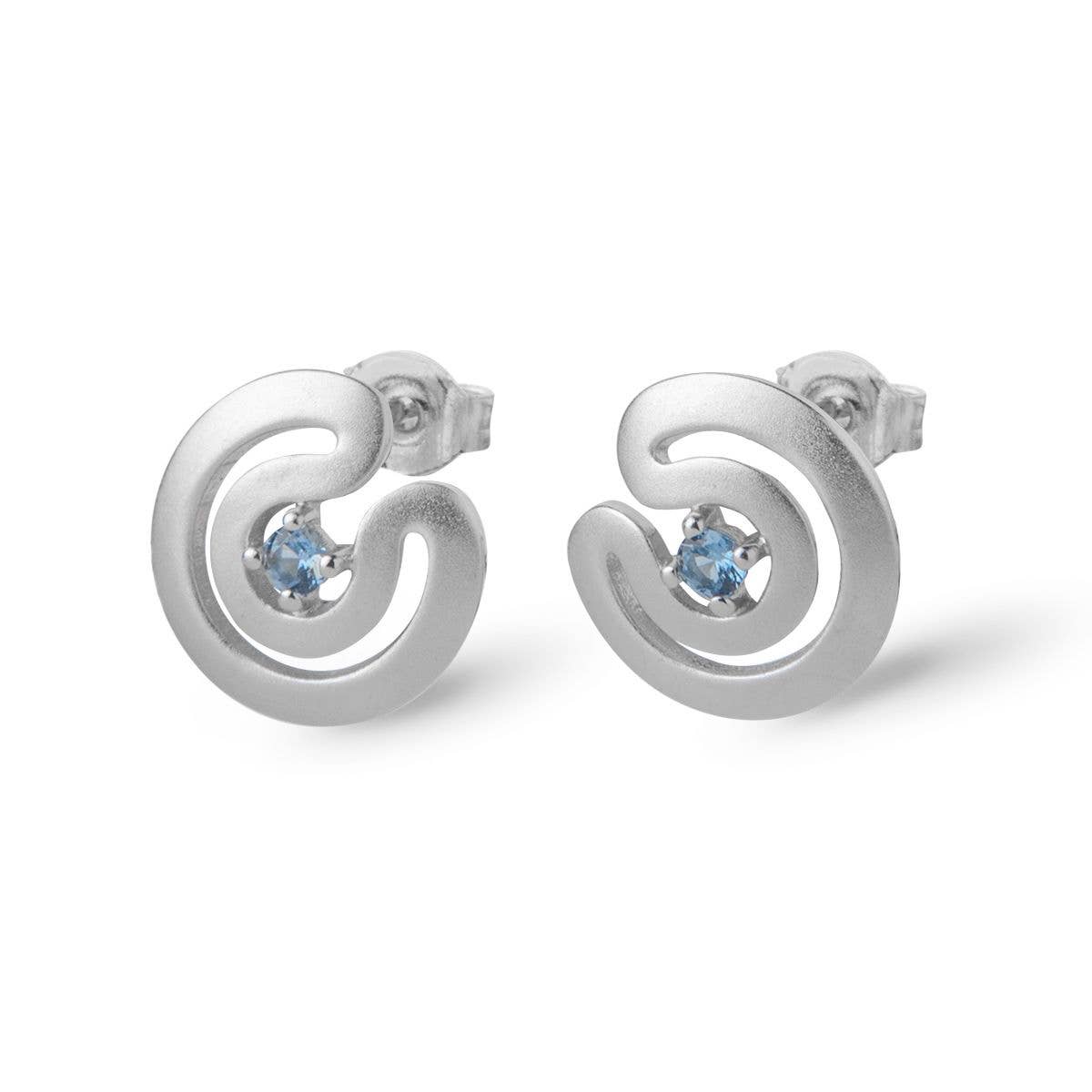 Openwork Maze with Blue Crystal Earrings: Spain