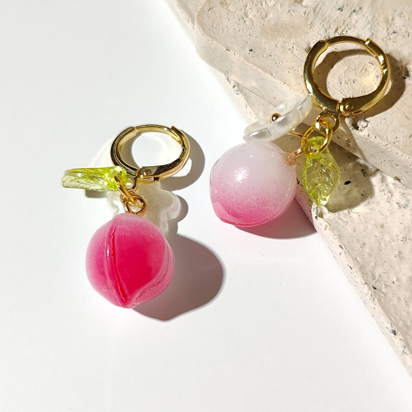 Peach Hoop Earrings: Pink: United Kingdom