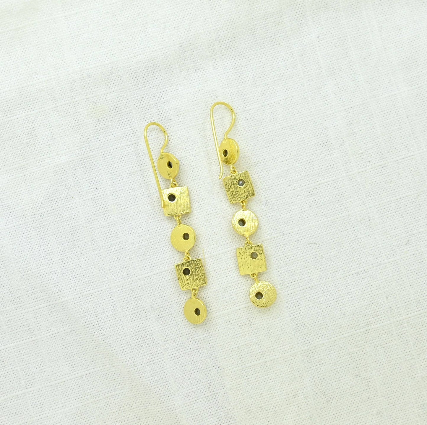 Gold Labradorite Earrings: Germany