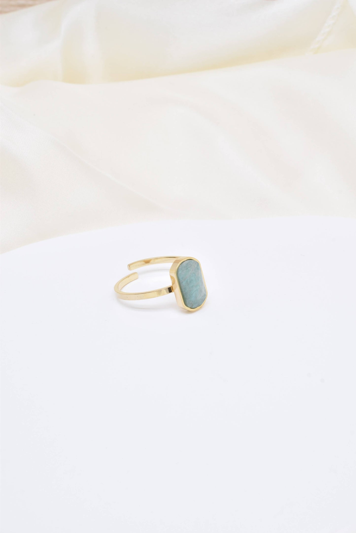 Gold Ring with Amazonite Stone: France