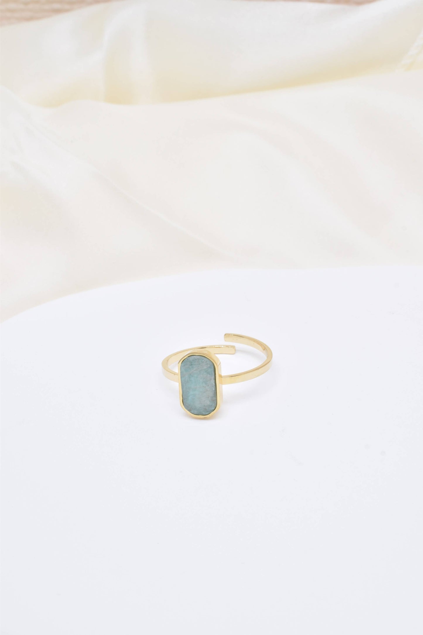 Gold Ring with Amazonite Stone: France